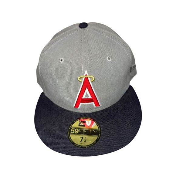 LA Angels Gray City Connect Remix 60th Anniversary Gray New Era 7 3/4 Fitted Hat - Picture 2 of 7